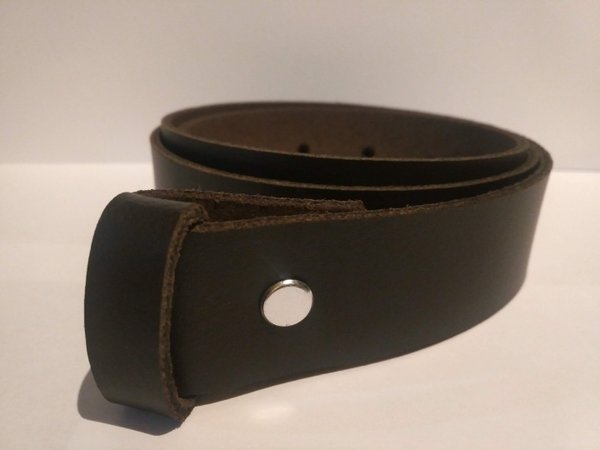 Dark Brown Leather Belt Strap